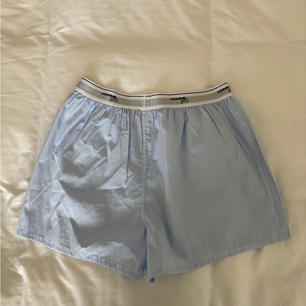 HommeGirls Blue Striped Boxer Shorts